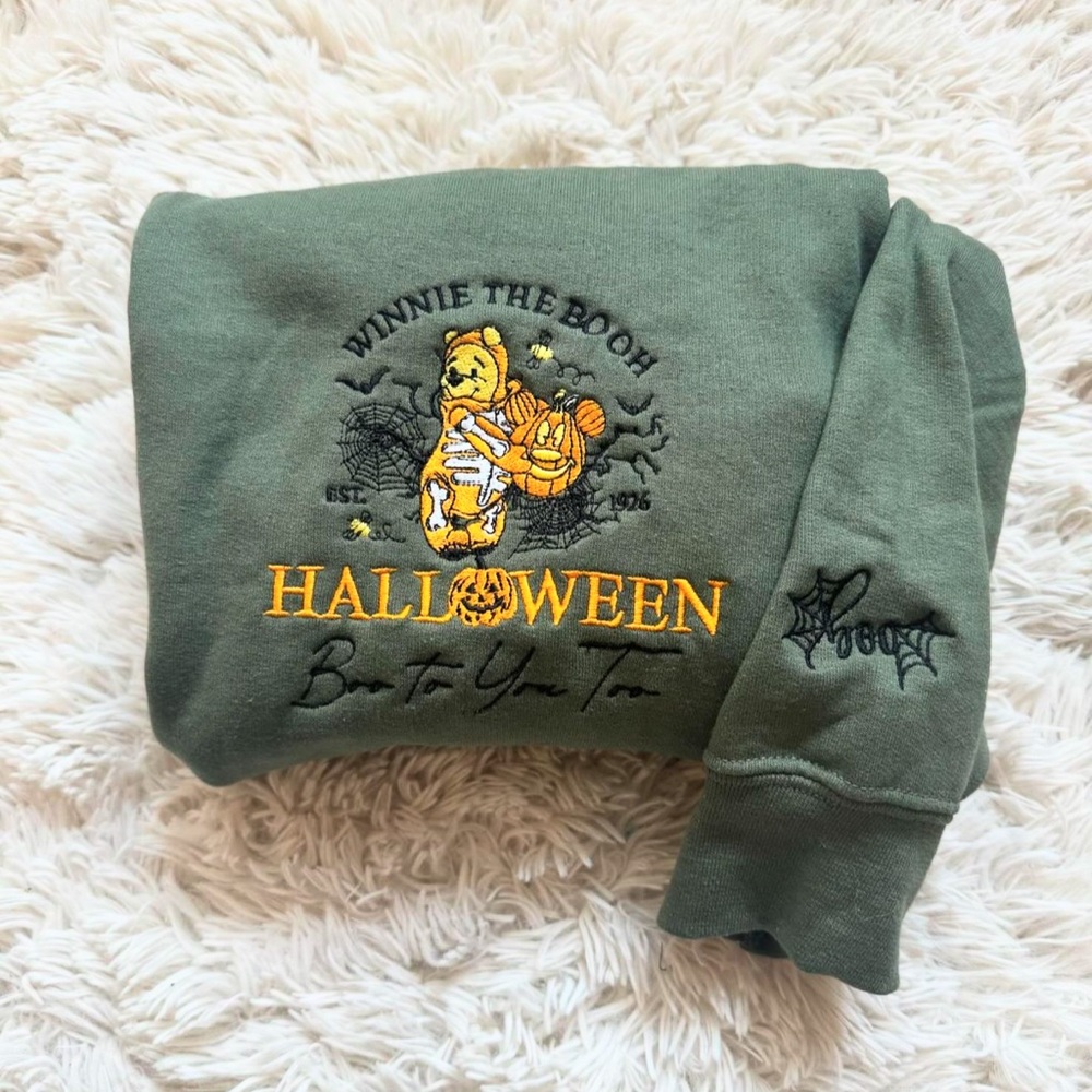 Embroidered Fall Halloween Sweatshirt